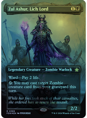 Zul Ashur, Lich Lord 英文 异画 法术力闪 基石构筑 FDN 黑色 金