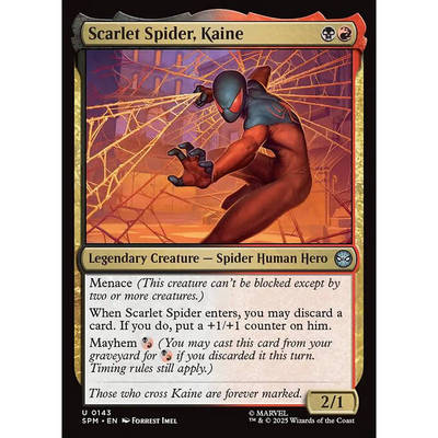 万智牌 Scarlet Spider, Kaine 猩红蜘蛛凯恩 平/闪 SPM