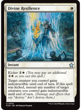 万智牌 坚韧神恩 Divine Resilienc 平/闪 基石构筑 FDN 白色 银
