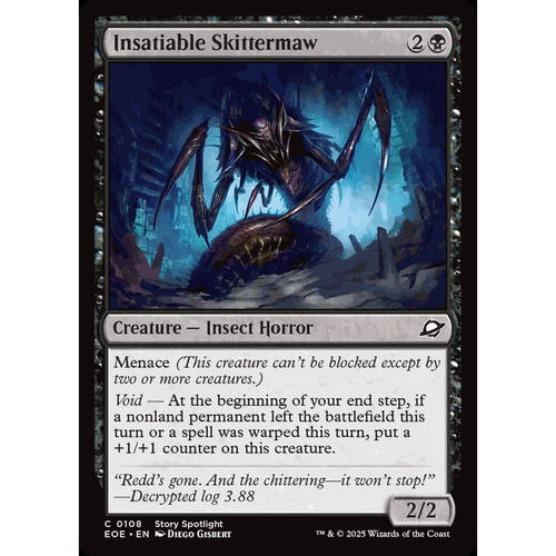 呆 万智 无魇迅口虫 Insatiable Skittermaw 平/闪 虚空边域 EOE