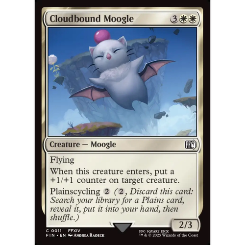 云海莫古力 Cloudbound Moogle 平/闪/扩画/潮涌 最终幻想 白 银
