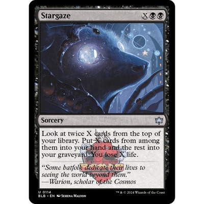 万智牌 瞪视星空 Stargaze 0114 平/闪 斑隆洛 BLB 黑色