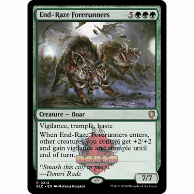 万智牌 灭世劫前锋 End-Raze Forerunners 214 斑隆洛指挥官 绿色