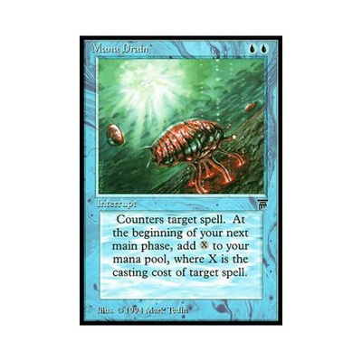 呆呆龙卡牌 万智牌 Mana Drain 汲取魔力 英文 传承