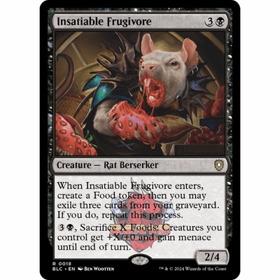 万智牌 无魇食果鼠 Insatiable Frugivore 018 斑隆洛指挥官 金