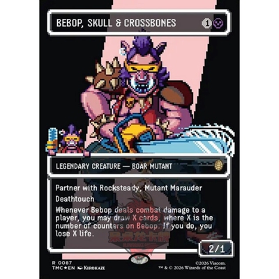 万智牌 TMC 忍者神龟 闪 Bebop, Skull & Crossbones 像素风异画