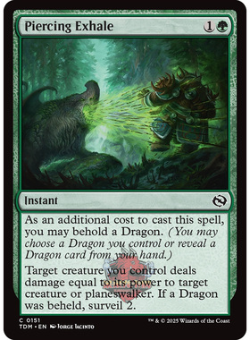 万智牌 鞑契 龙岚录 平/闪/扩画 Piercing Exhale 穿刺吐息