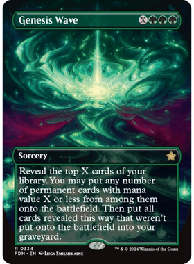 呆呆龙 万智牌 创生浪潮 英文 异画 平/闪 基石构筑 FDN 绿色 金