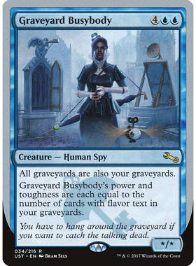 呆呆龙卡牌 万智牌 Graveyard Busybody 平 英文 鸡飞3