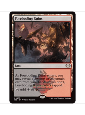 万智牌 恶兆遗迹 Foreboding Ruins 暮悲邸:鬼屋惊魂指挥官 地 金