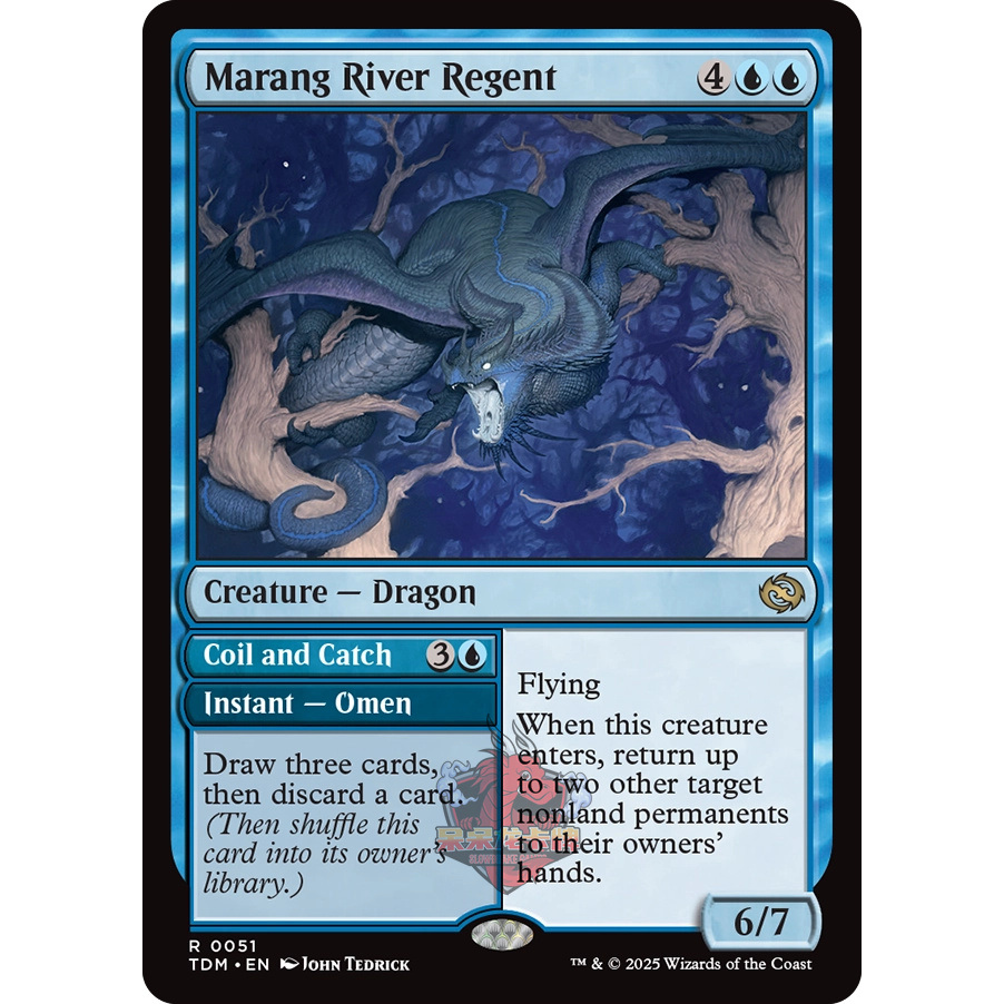 万智牌 鞑契 龙岚录 平/闪/扩画 Marang River Regent 马兰河龙侯