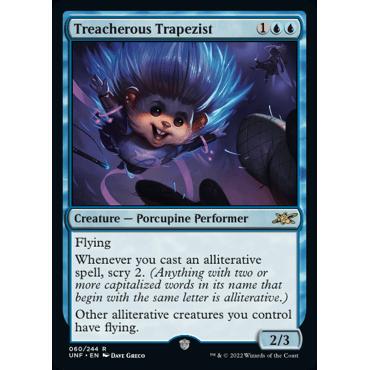 呆呆龙万智牌 英文 鸡飞4 UNF 平/闪/银河 Treacherous Trapezist