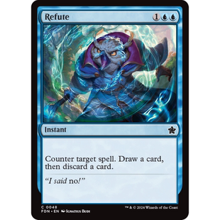 呆呆龙 万智牌 批驳 Refute 英文 平/闪 基石构筑 FDN 蓝色 铁