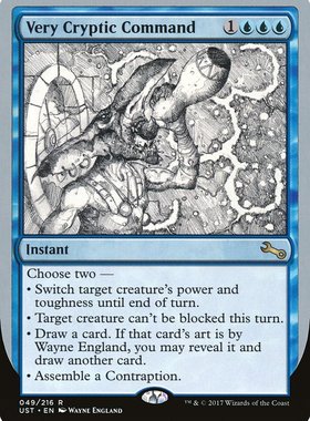 呆呆龙卡牌 万智牌 very cryptic command 万智牌 鸡飞3 平