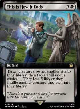 呆呆龙卡牌 万智牌 就此终结 扩画 英文 神秘博士 黑色 金