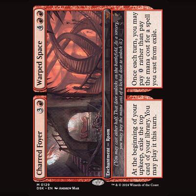 万智牌 Charred Foyer Warped Space 焦毁门厅 扭曲空间 闪 日印