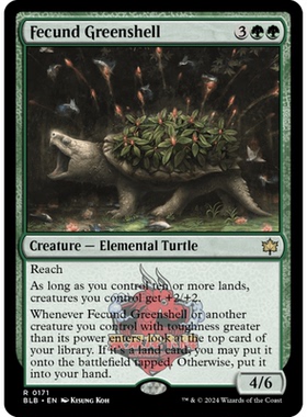 呆呆龙 万智牌 生机翠壳龟 Fecund Greenshell 0171 平/闪