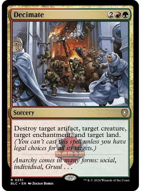 呆呆龙 万智牌 BLC 摧残 Decimate 251 斑隆洛指挥官 多色 金