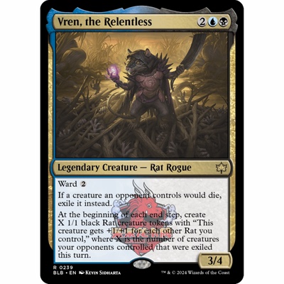 呆呆龙 万智牌 无情的维伦 Vren, the Relentless 0239 平/闪