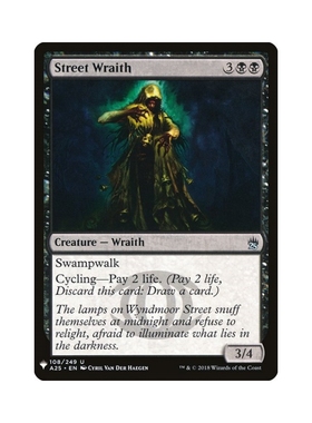 呆呆龙卡牌 万智牌 街道鬼魂  简中/英文 平/闪 LIST 黑色