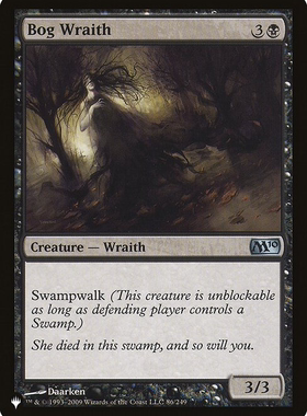 呆呆龙卡牌 万智牌 英文 the list 腐沼鬼魂 黑色 银