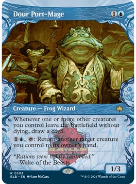 呆呆龙 万智牌 寡言港法师 Dour Port-Mage 0303 异画 平/闪