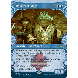 呆呆龙 万智牌 寡言港法师 Dour Port-Mage 0303 异画 平/闪