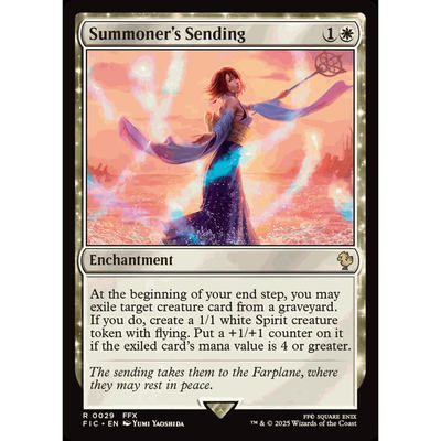万智牌 Summoner's Sending 潮涌闪 最终幻想 白色 金