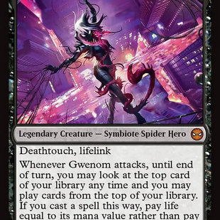 万智牌 Gwenom, Remorseless 无悔的毒液格温 平/闪/扩画 SPM