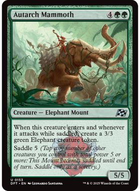 万智牌 领头长毛象 Autarch Mammoth 英文 平/闪/异画 乙太漂移