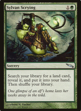 呆呆龙卡牌 万智牌 英文 闪 秘罗地 森林占 Sylvan Scrying