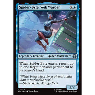 万智牌 Spider-Byte, Web Warden罗网守护者极客蜘蛛侠 平/闪 SPM