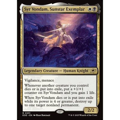 呆 万智牌 辉星模范冯棠爵士 Syr Vondam, Sunstar Exemplar EOE