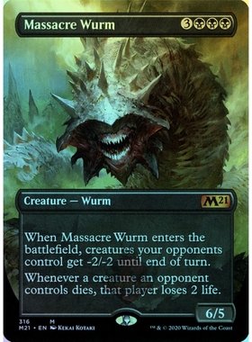 呆呆龙卡牌 万智牌 闪 屠戮亚龙 扩画 英文 M21黑色 秘稀