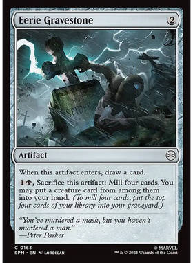 呆呆龙 万智牌 Eerie Gravestone 神秘墓碑 平/闪 SPM 蜘蛛侠