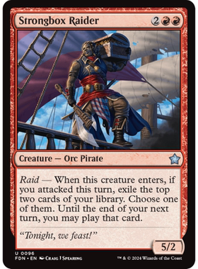 万智牌 密箱劫盗 Strongbox Raider 平/闪 基石构筑 FDN 红色 银