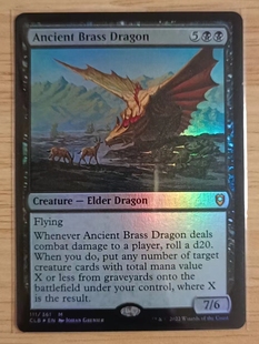 呆呆龙卡牌 万智牌 争战博德之门 英文 闪 远古黄铜龙