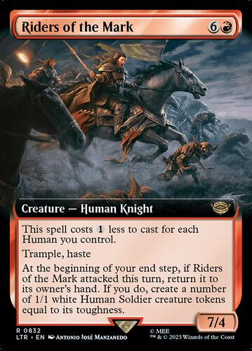 万智牌 riders of the mark 扩画 英文 魔戒节假日版 红色 金