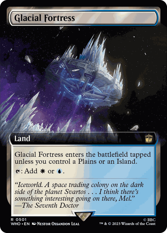 呆呆龙卡牌 万智牌 冰河要塞 扩画 英文 神秘博士 地 金