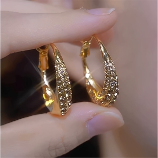 银耳环9999纯银女正品轻奢时尚气质港风大圈圈耳圈高级感银针圆圈