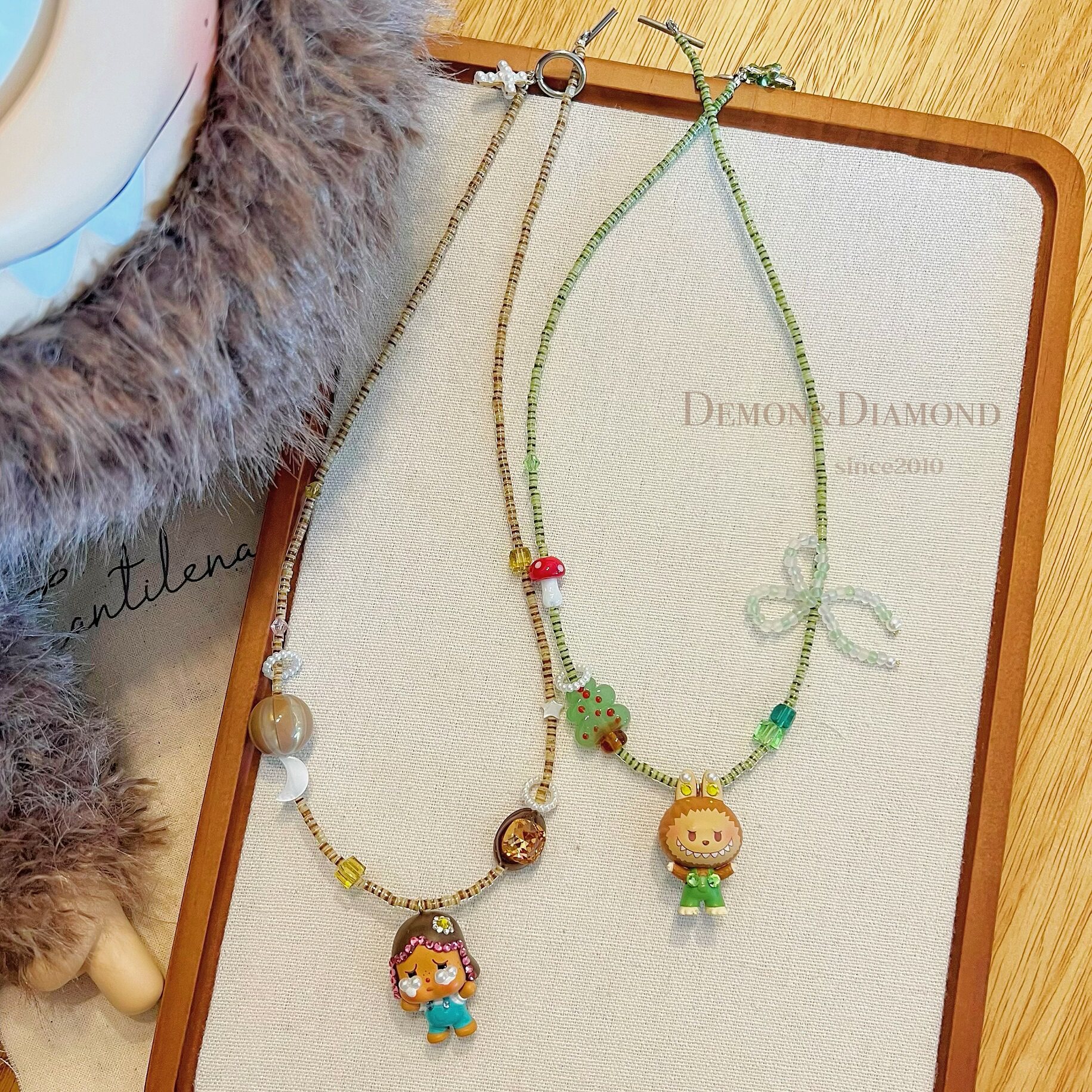 森系原创设计锁骨链拉布布哭娃pop可爱趣味ins少女甜美礼物项链