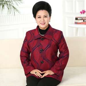 7中老年8女装9春秋季外套胖妈妈夹衣上衣宽松中年加肥加大码5X码6