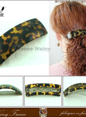 法国Maseiline复古黑色蕾丝纯手工发梳，抓夹，发夹M0001