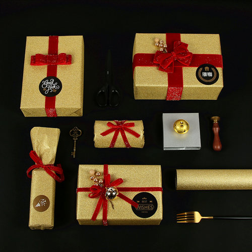 新年礼物装饰带闪亮喜庆绒带