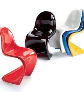 【组曲家居】玻璃钢Panton Chair潘东椅超强设计感时尚书桌椅餐椅