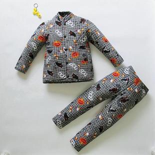 加厚加棉保暖小孩学生内穿棉服 套装 冬季 男女中大儿童驼绒棉袄棉裤