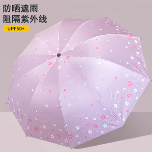 雨众加固加大两用晴雨伞手动折叠雨伞女学生上学伞黑胶防晒遮阳伞