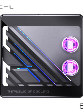 BOOO ROC-L分体式CPU水冷头Intel /AMD金属曲面钢化玻璃0.08水道
