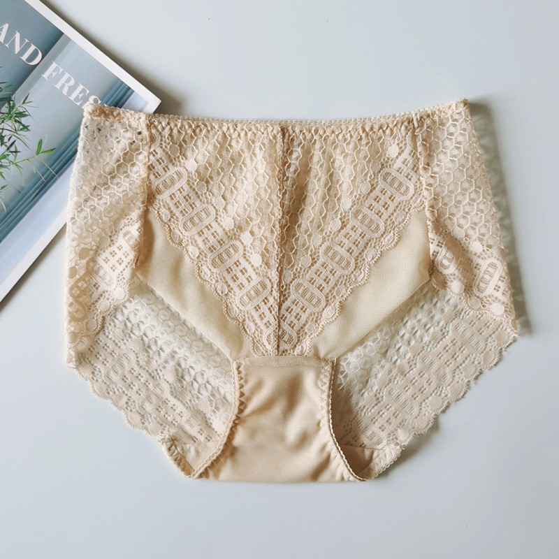 超薄网纱包臀镂空纯棉裆三角裤