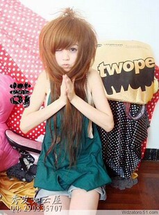 包邮免运费非主流假发长直发斜刘海蓬松头加长版热销中